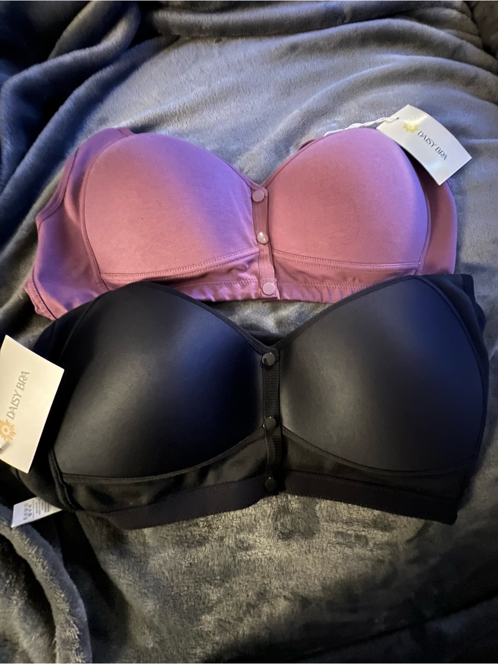 Daisy Front Closure Bras
Purple and Black set of two